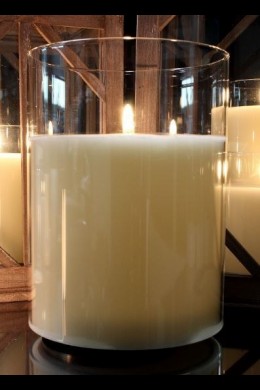 OUT OF STOCK  6x6" SIMPLY IVORY RADIANCE POURED CANDLE [478282]
